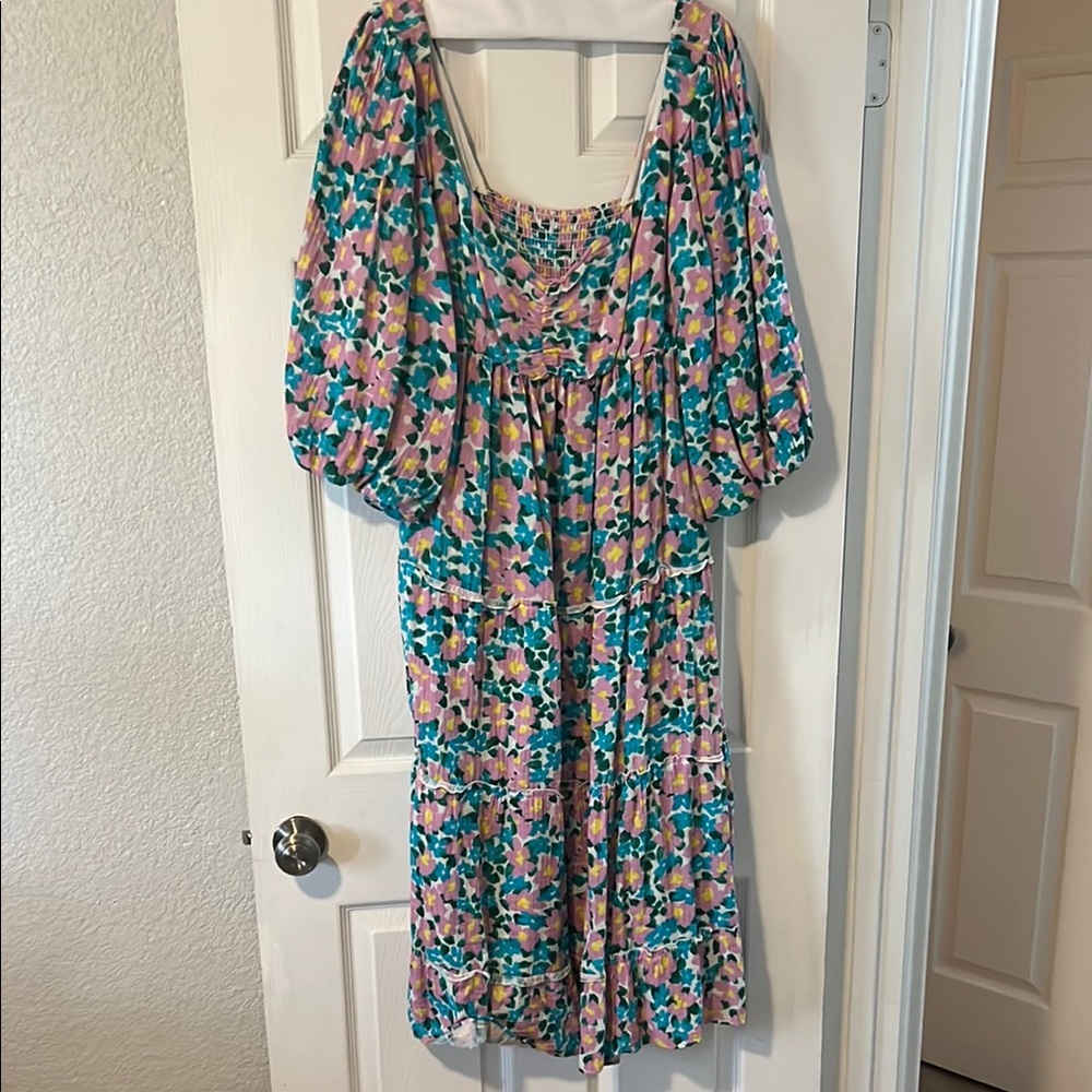 SMYM Floral Print Midi Dress